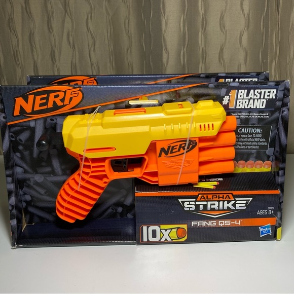 Set of 2 NIB NERF Alpha Strike FANG QS - 4 Dart BLASTER With 10 Elite DARTS - Picture 2 of 9